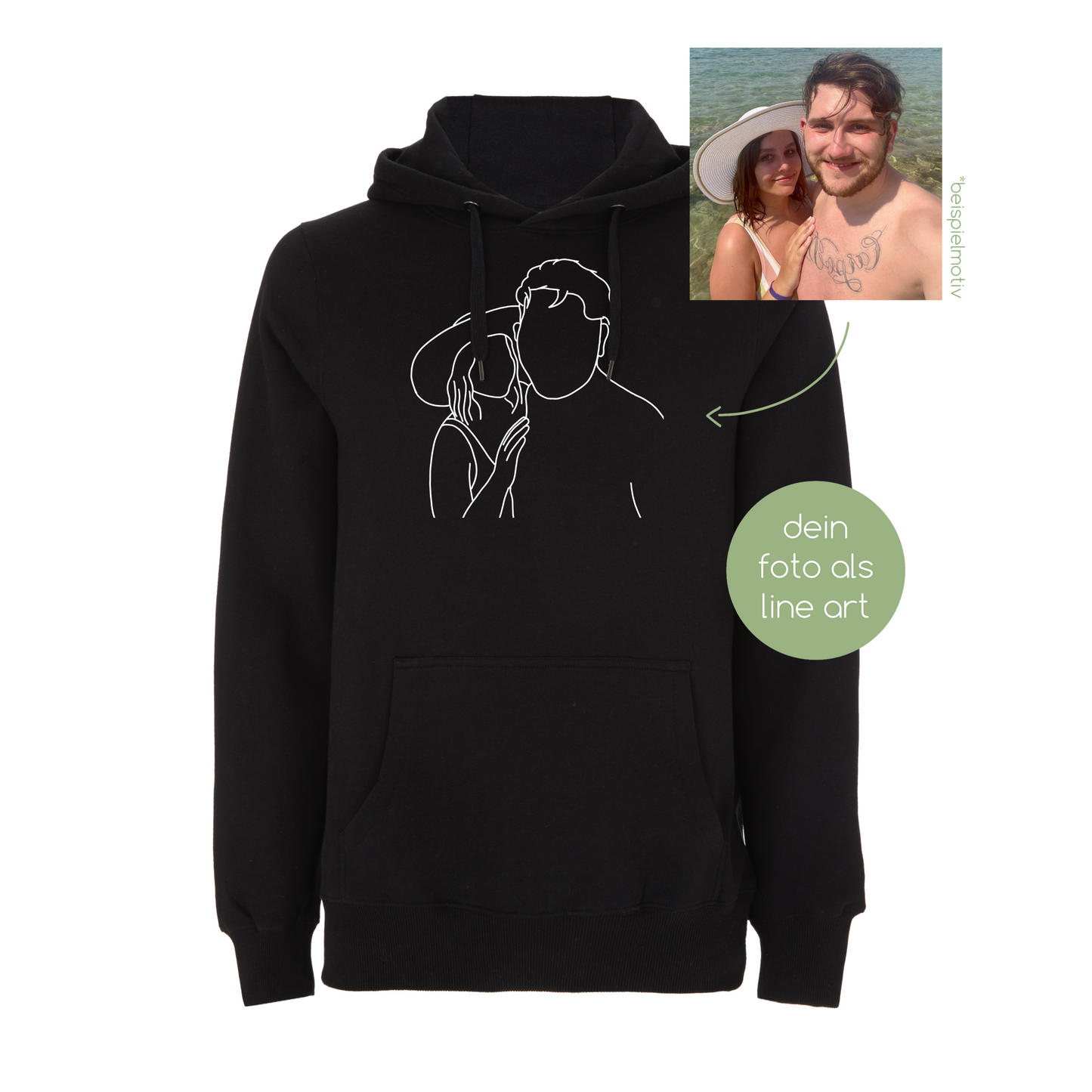 line art hoodie