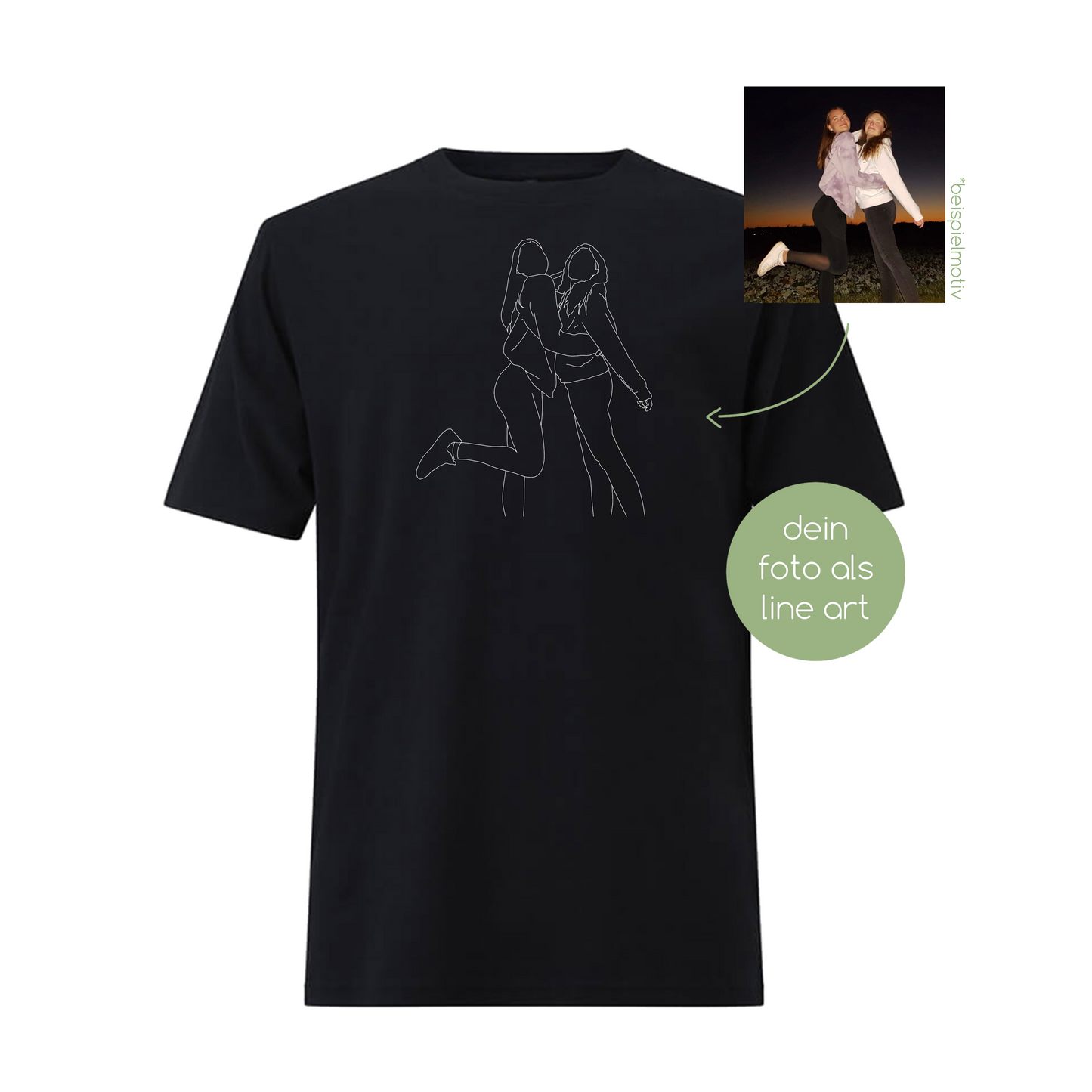 line art oversized t-shirt