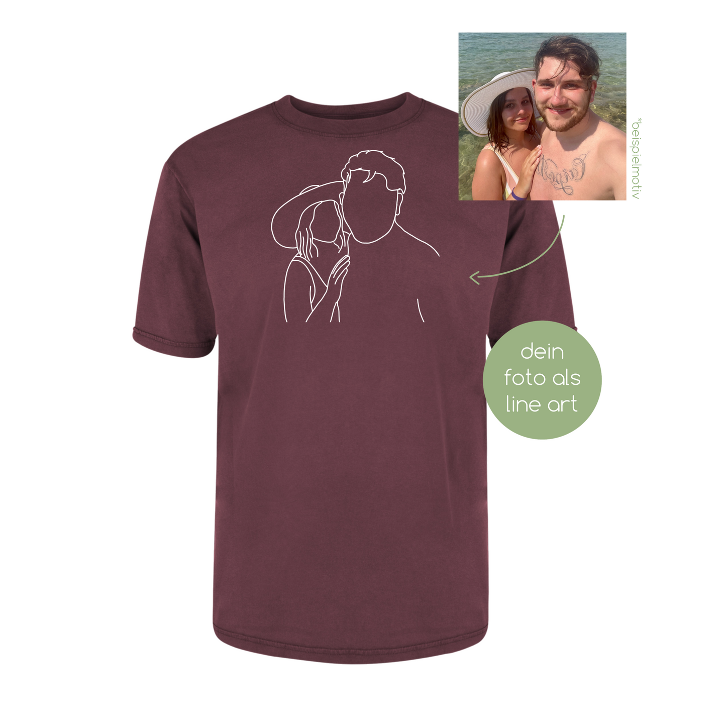 line art oversized t-shirt
