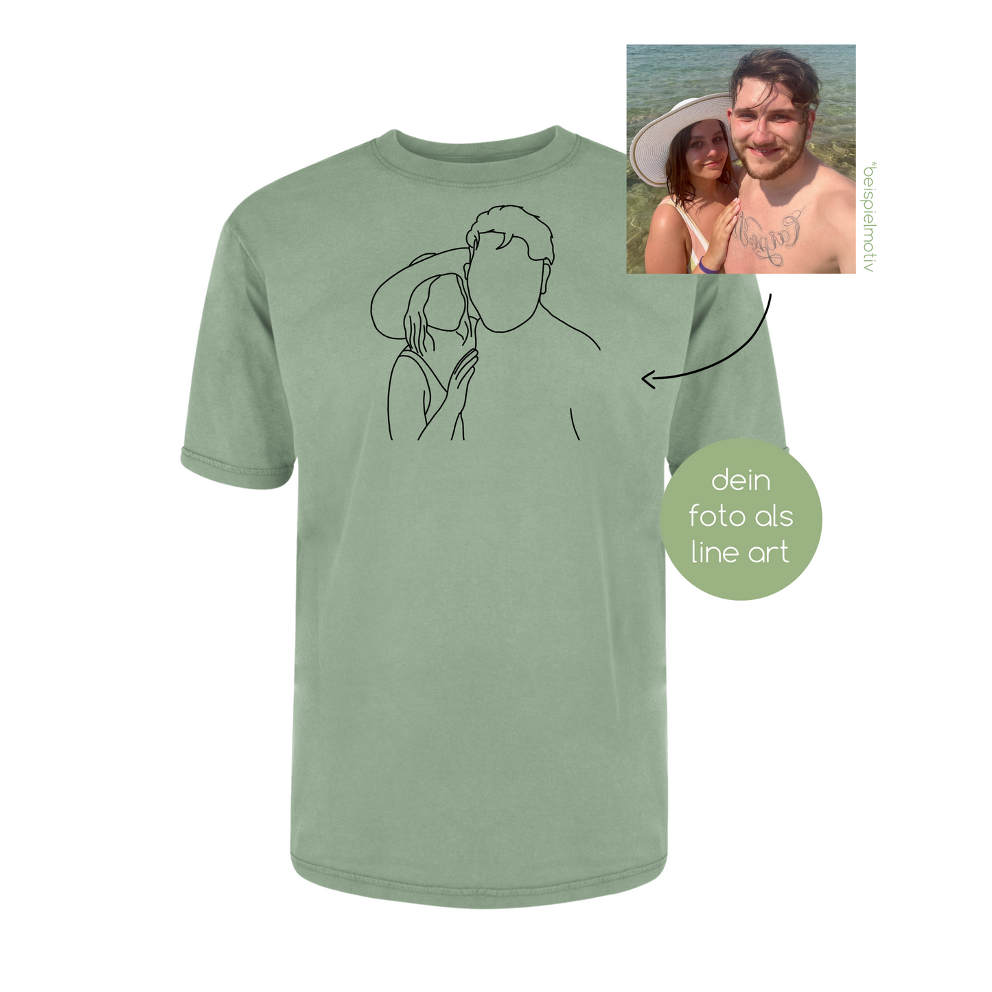 line art oversized t-shirt